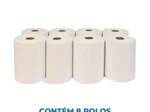Toalha de papel em bobinas Gispel com 8 rolos de 20cm x 100m
